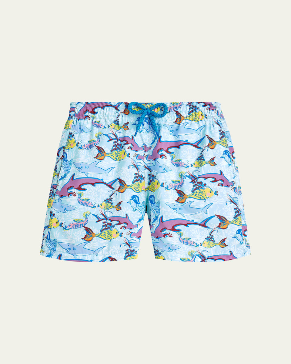 Boy's French Sea History Swim Shorts, Size 2-